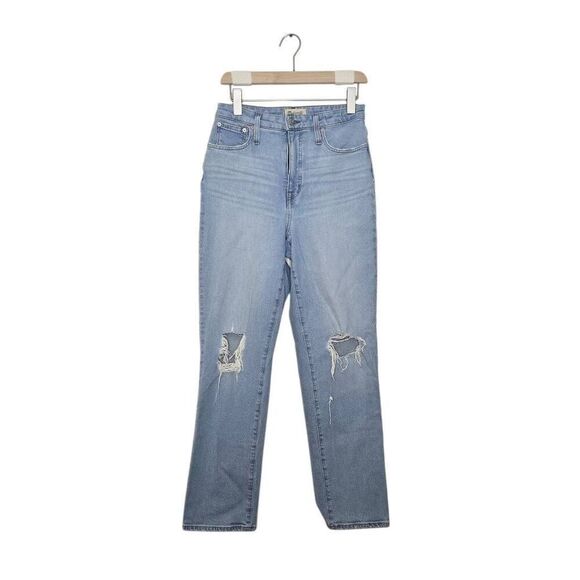 Madewell Curvy Perfect Vintage Straight Jeans Size 28 Distressed - Picture 1 of 7